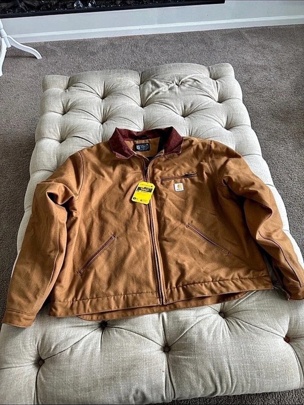 Carhartt Duck Blanket-Lined Detroit Jacket J140 Brown Jacket XXl